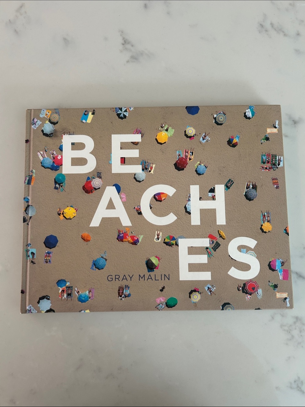 Gray Malin Beaches Coffee Table Book - Tan with Multicolor Umbrellas